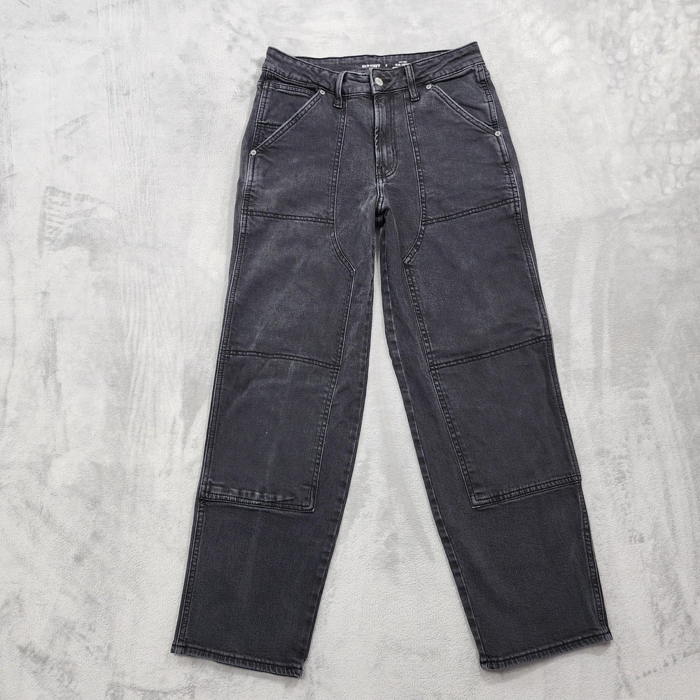 Old Navy Jeans Womens 8 Orion Black High Rise O.G. Loose Relaxed Straight Casual